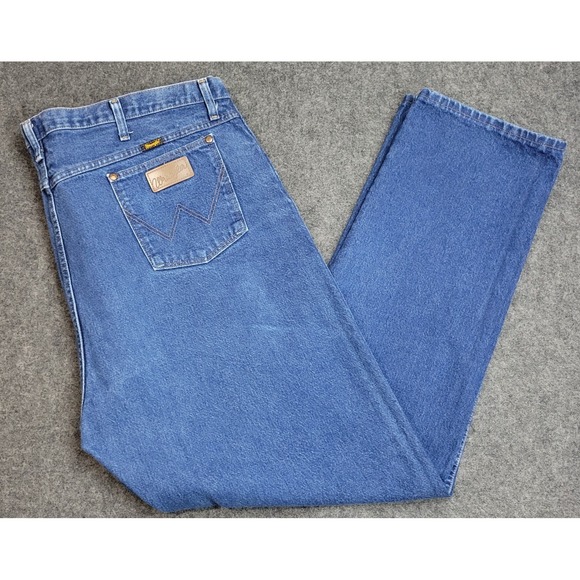 Wrangler Other - Wrangler Jeans 46x34 Blue Cowboy Straight Leg Americana Western Rodeo Country
